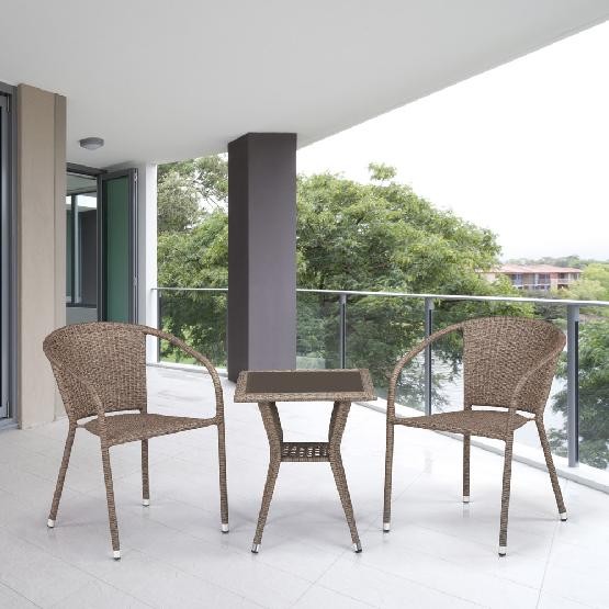 Комплект плетеной мебели AFINA из иск. ротанга T25B/Y137C-W56 Light Brown 2Pcs купить в Шуе Комплект плетеной мебели AFINA из иск. ротанга T25B/Y137C-W56 Light Brown 2Pcs купить в Шуе