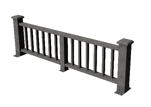 Ограждения декоративное ДПК GRINDERDECO Троя серый базальт купить в Шуе Ограждения декоративное ДПК GRINDERDECO Троя серый базальт купить в Шуе