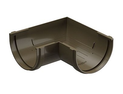 Угол желоба 90˚ Docke Premium ПВХ - Каштан купить в Шуе Угол желоба 90˚ Docke Premium ПВХ - Каштан купить в Шуе