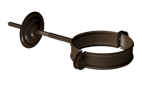 Хомут трубы D90 Döcke STAL PREMIUM Каштан, (RAL 8017) купить в Шуе