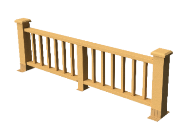 Ограждения декоративное ДПК GRINDERDECO Троя песчаник