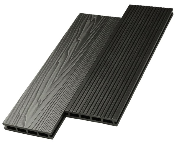 Террасная доска ДПК NanoWood двусторонняя New 3D тиснение + вельвет Графит купить в Шуе Террасная доска ДПК NanoWood двусторонняя New 3D тиснение + вельвет Графит купить в Шуе