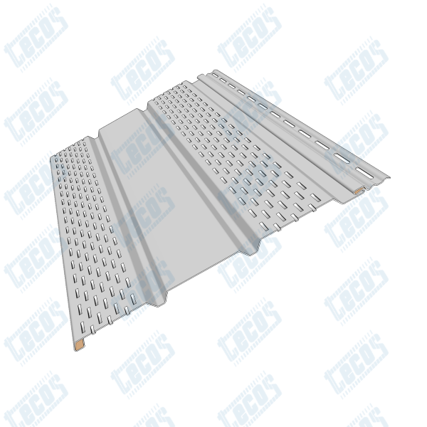 Софит к сайдингу ПЕРФОРАЦИЯ ПО БОКАМ TECOS БЕЛЫЙ купить в Шуе