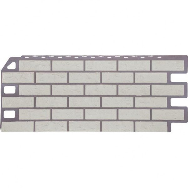 Фасадная панель FineBer, Кирпич, Мелованный белый купить в Шуе Фасадная панель FineBer, Кирпич, Мелованный белый купить в Шуе