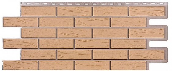 Фасадная панель T-Сайдинг-Кирпич Саман Бежевый купить в Шуе Фасадная панель T-Сайдинг-Кирпич Саман Бежевый купить в Шуе