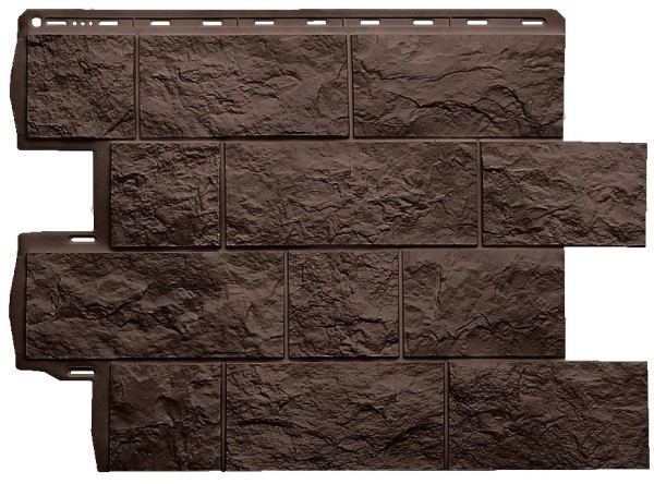 Фасадная панель Альта-Профиль Туф ЭКО Коричневый купить в Шуе