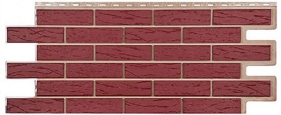 Фасадная панель T-Сайдинг-Кирпич Саман Бордовый купить в Шуе