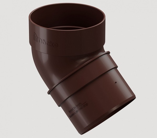 Колено 45˚ПВХ Docke STANDART Тёмно-коричневый купить в Шуе