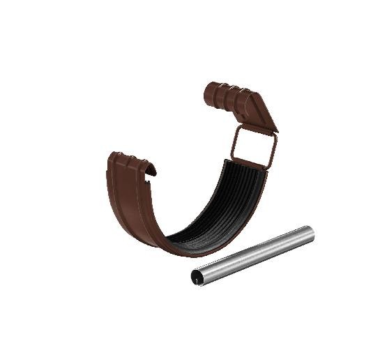 Водосток Aquasistem, система 125x90 - Соединитель желоба с резиновым уплотнителем RAL 8017 Коричневый купить в Шуе