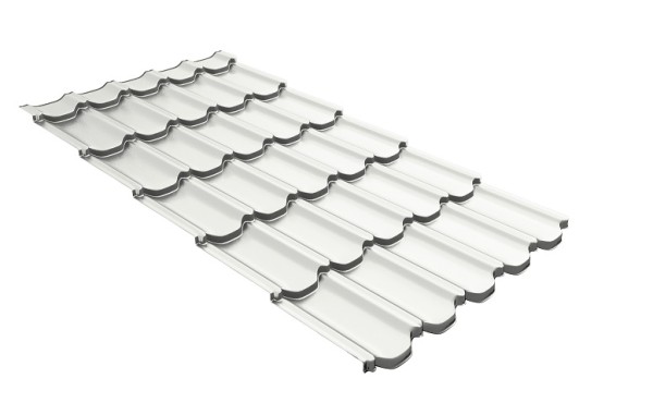 Металлочерепица квинта плюс с 3D резом 0,5 Satin RAL 9003 сигнальный белый купить в Шуе Металлочерепица квинта плюс с 3D резом 0,5 Satin RAL 9003 сигнальный белый купить в Шуе