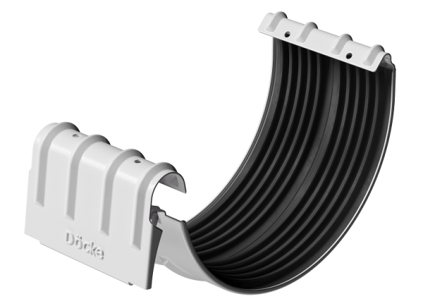 Соединитель желобов D125 Döcke STAL PREMIUM Пломбир, (RAL 9010) купить в Шуе Соединитель желобов D125 Döcke STAL PREMIUM Пломбир, (RAL 9010) купить в Шуе