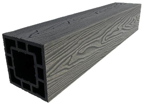 Столб опорный ДПК 3D GardenParkett фактура дерева Графит купить в Шуе