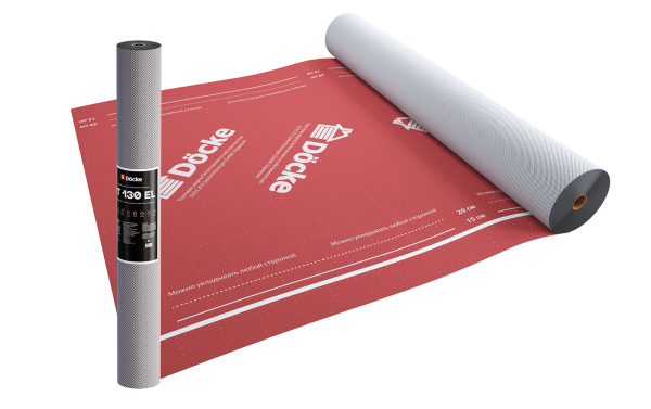 Супердиффузионная мембрана Docke, АT 130 EL трёхслойная, (универсальная с клеевой полосой) купить в Шуе