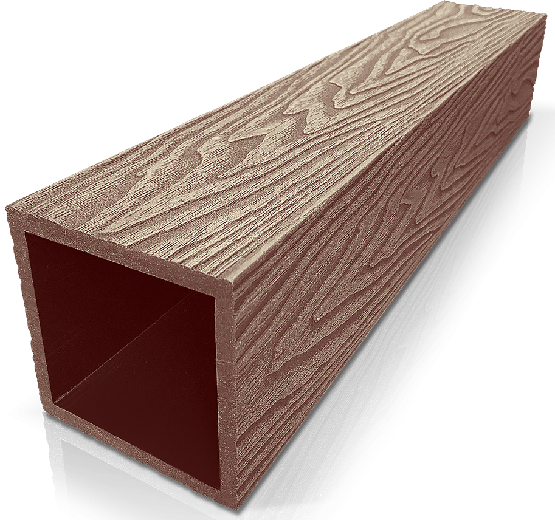 Столб ДПК 3D GardenParkett фактура дерева Светло-коричневый купить в Шуе Столб ДПК 3D GardenParkett фактура дерева Светло-коричневый купить в Шуе