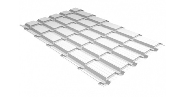 Металлочерепица GL квадро профи 0,45 PE RAL 9003 сигнальный белый купить в Шуе