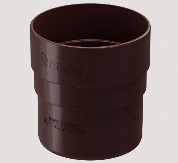 Муфта соединительная ПВХ Docke STANDART Тёмно-коричневый купить в Шуе