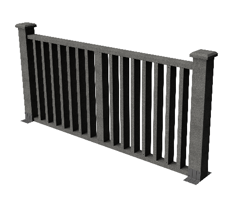 Ограждения декоративное ДПК GRINDERDECO Риальто серый базальт купить в Шуе Ограждения декоративное ДПК GRINDERDECO Риальто серый базальт купить в Шуе