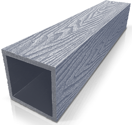 Столб ДПК 3D GardenParkett фактура дерева Серый купить в Шуе Столб ДПК 3D GardenParkett фактура дерева Серый купить в Шуе