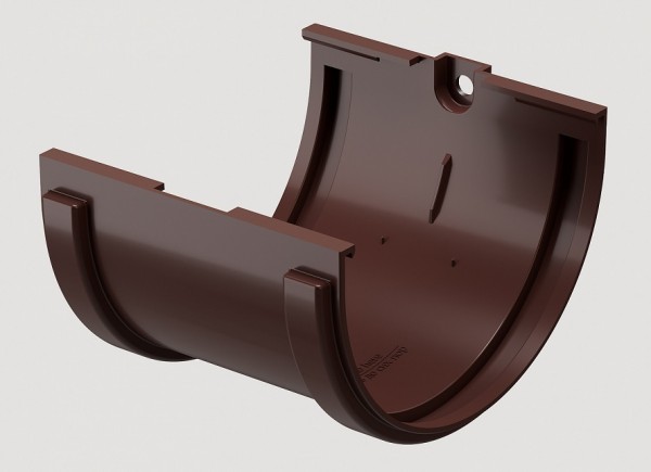 Соединитель желобов ПВХ Docke STANDART Тёмно-коричневый купить в Шуе