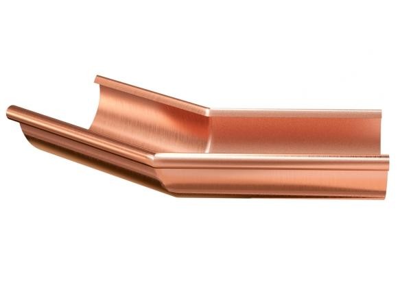 Водосток Aquasistem, система 150/100 - Угол желоба наружный медный 135° купить в Шуе