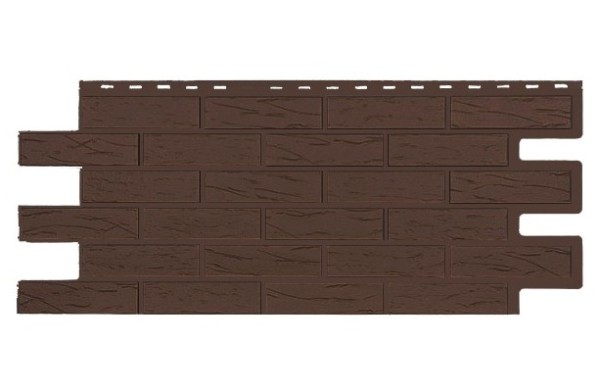 Фасадная панель T-Siding Кирпич Саман Эко Браун купить в Шуе Фасадная панель T-Siding Кирпич Саман Эко Браун купить в Шуе
