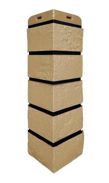 Угол Grand Line состаренный кирпич премиум Песочный (шов RAL 9005) купить в Шуе