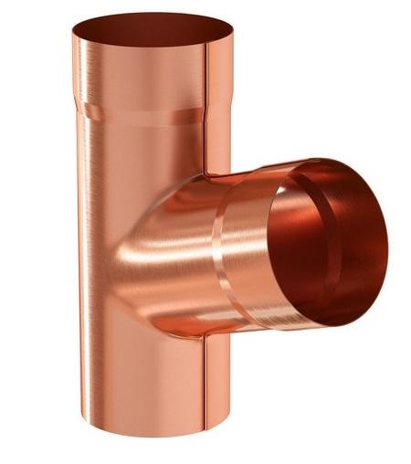 Водосток Aquasistem, система 125x90 - Тройник трубы медный купить в Шуе Водосток Aquasistem, система 125x90 - Тройник трубы медный купить в Шуе