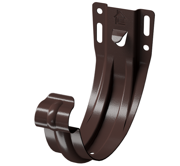 Карнизный кронштейн (штампованный) D125Döcke STAL PREMIUM Шоколад, (RAL 8019) купить в Шуе