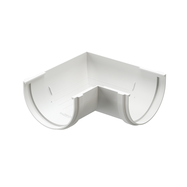 Угол желоба 90˚ Docke Premium ПВХ - Пломбир купить в Шуе Угол желоба 90˚ Docke Premium ПВХ - Пломбир купить в Шуе