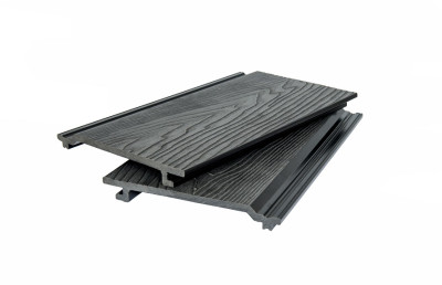 Фасадная доска POLIVAN GROUP 3D фактура дерева DENPASAR чёрный