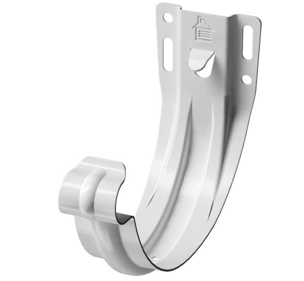 Карнизный кронштейн (штампованный) D125Döcke STAL PREMIUM Пломбир, (RAL 9010) купить в Шуе