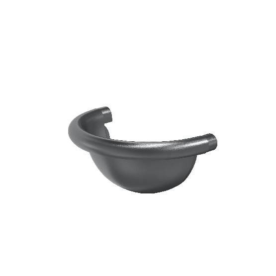 Водосток Aquasistem, Система 150/100 - Заглушка желоба универсальная полукруглая RR 23 Маренго matt купить в Шуе