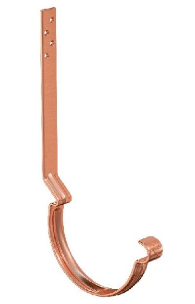 Водосток Aquasistem, система 150/100 - Крюк крепления желоба удлиненный (усиленный) медный купить в Шуе